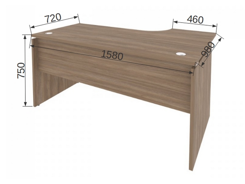 Офисная мебель для персонала ONIX O.SA-1L Стол эргономичный левый