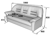 Диван "PREMIER" P3 3х-местный