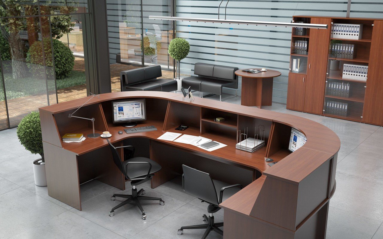 Стойка-ресепшн для офиса ЭДЕМ-1 - вид 2