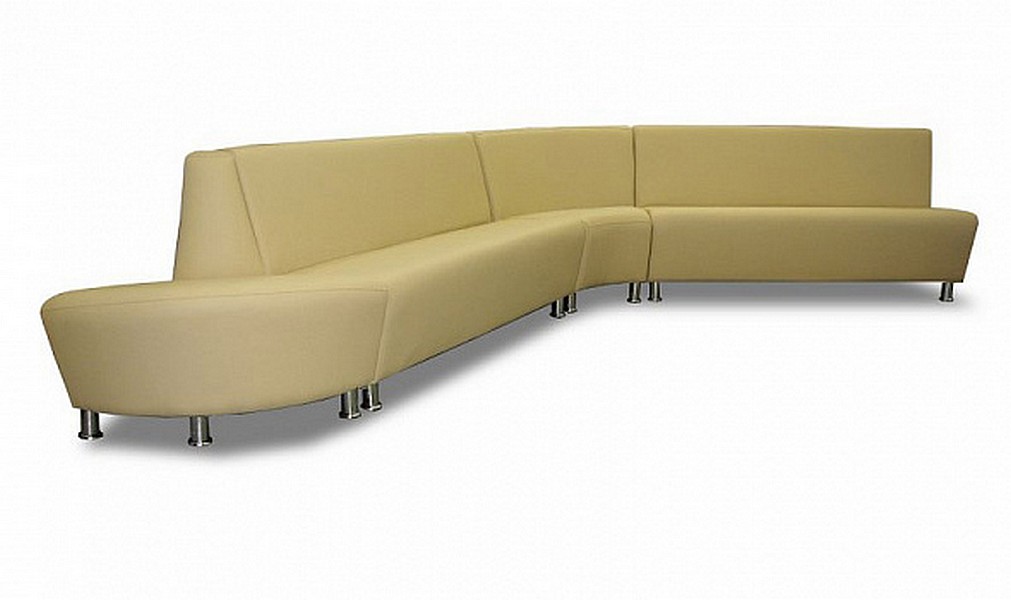 3-местный офисный диван Интер хром - вид 11