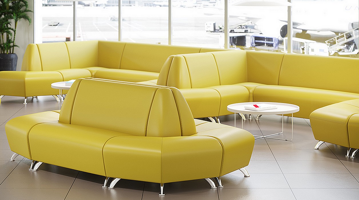 3-местный офисный диван Интер хром - вид 13